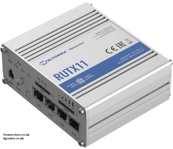 Teltonika RUTX11 4G CAT6 LTE Router for M2M IOT